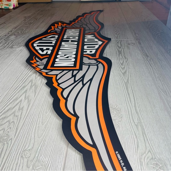 Vintage 2005 Harley Davison’s wall decal 18” x 62” Harley motorcycle wings decal - Picture 6 of 8